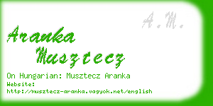 aranka musztecz business card